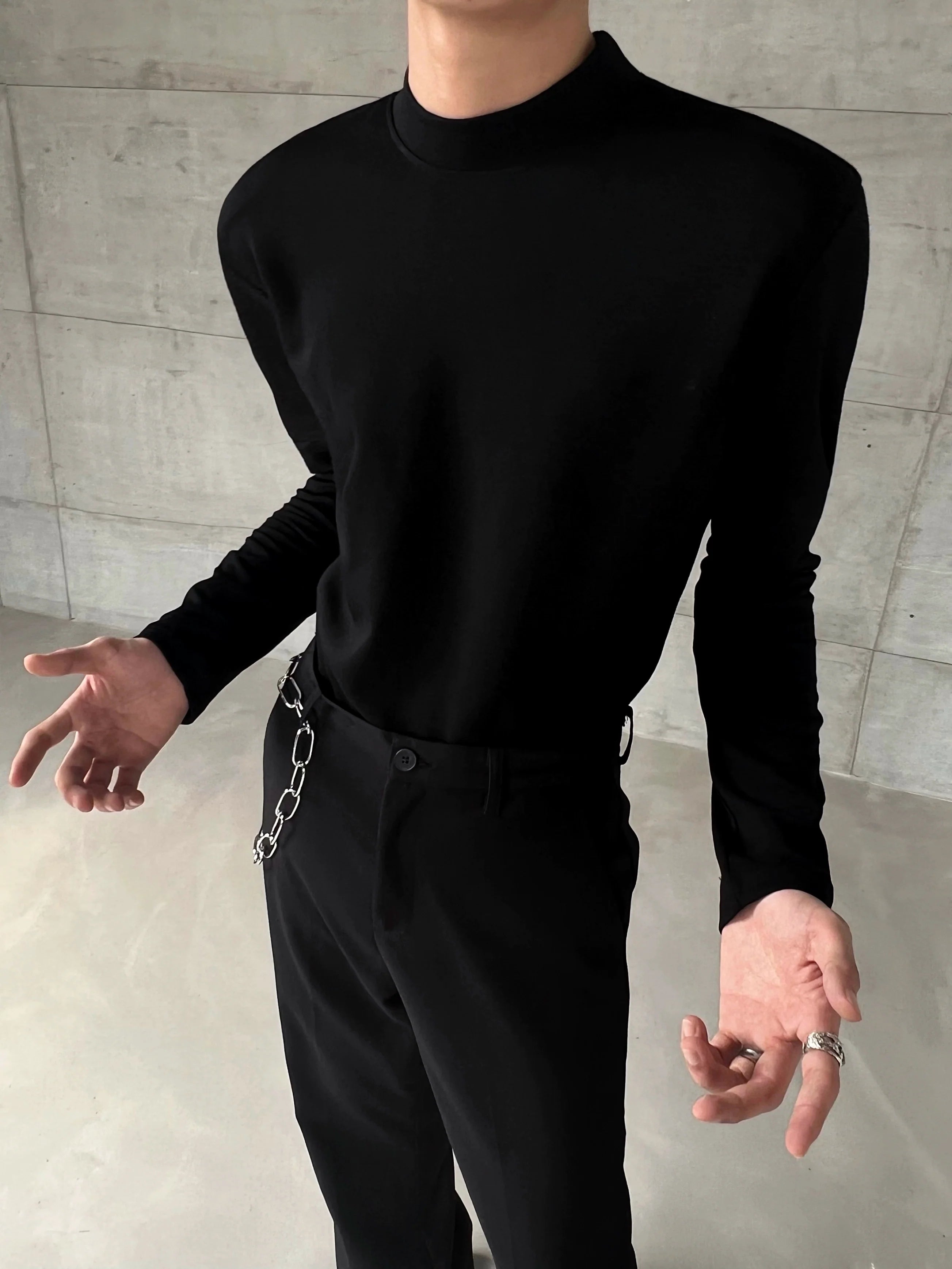 Structured Mock Neck Sweater