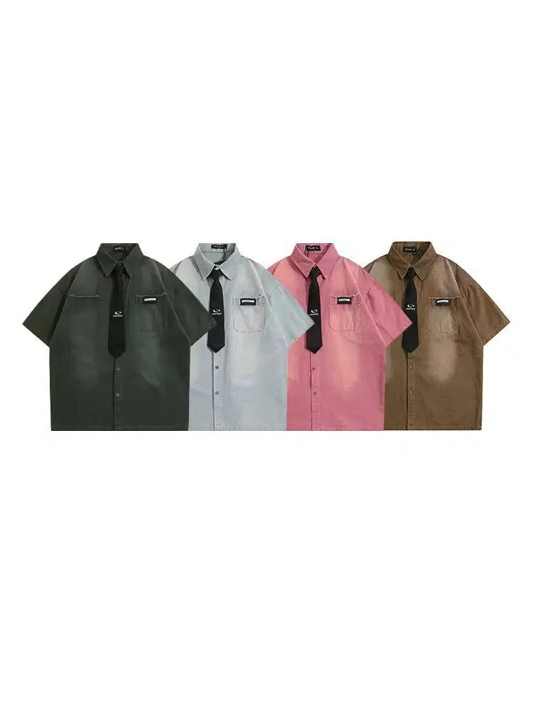 Washed Denim Work Shirt