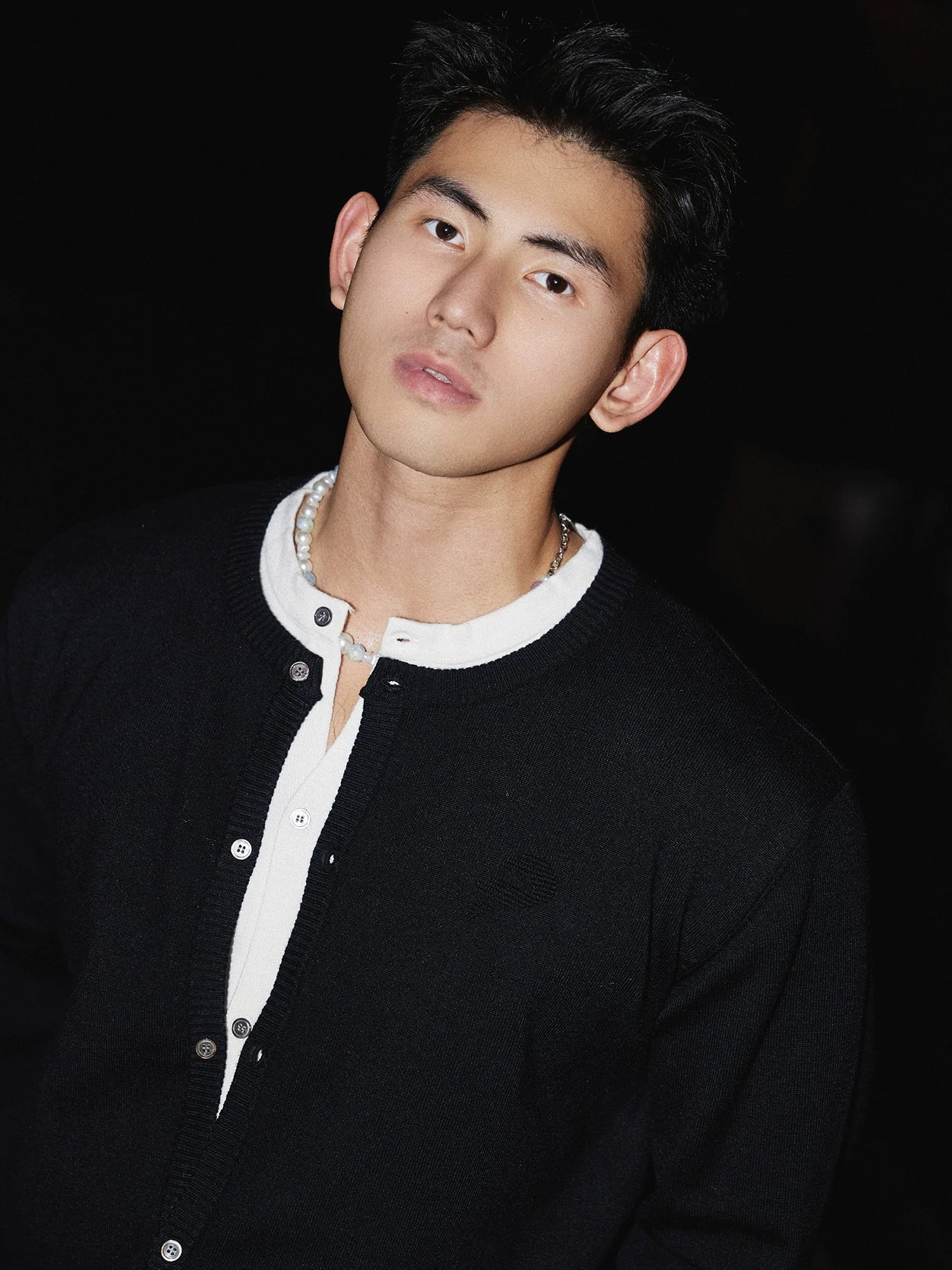 Casual Knit Button Layered Cardigan