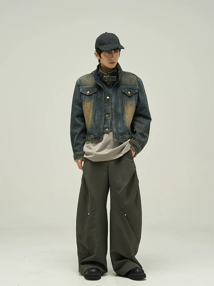 Vintage Wash Cropped Denim Jacket