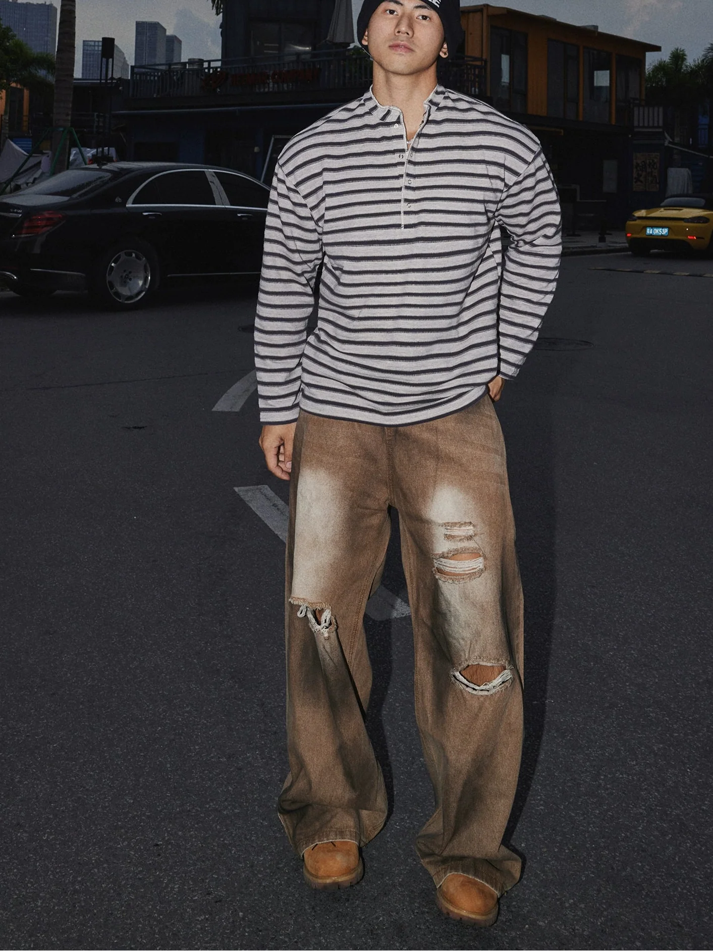 Urban Nomad Stripe Henley Shirt