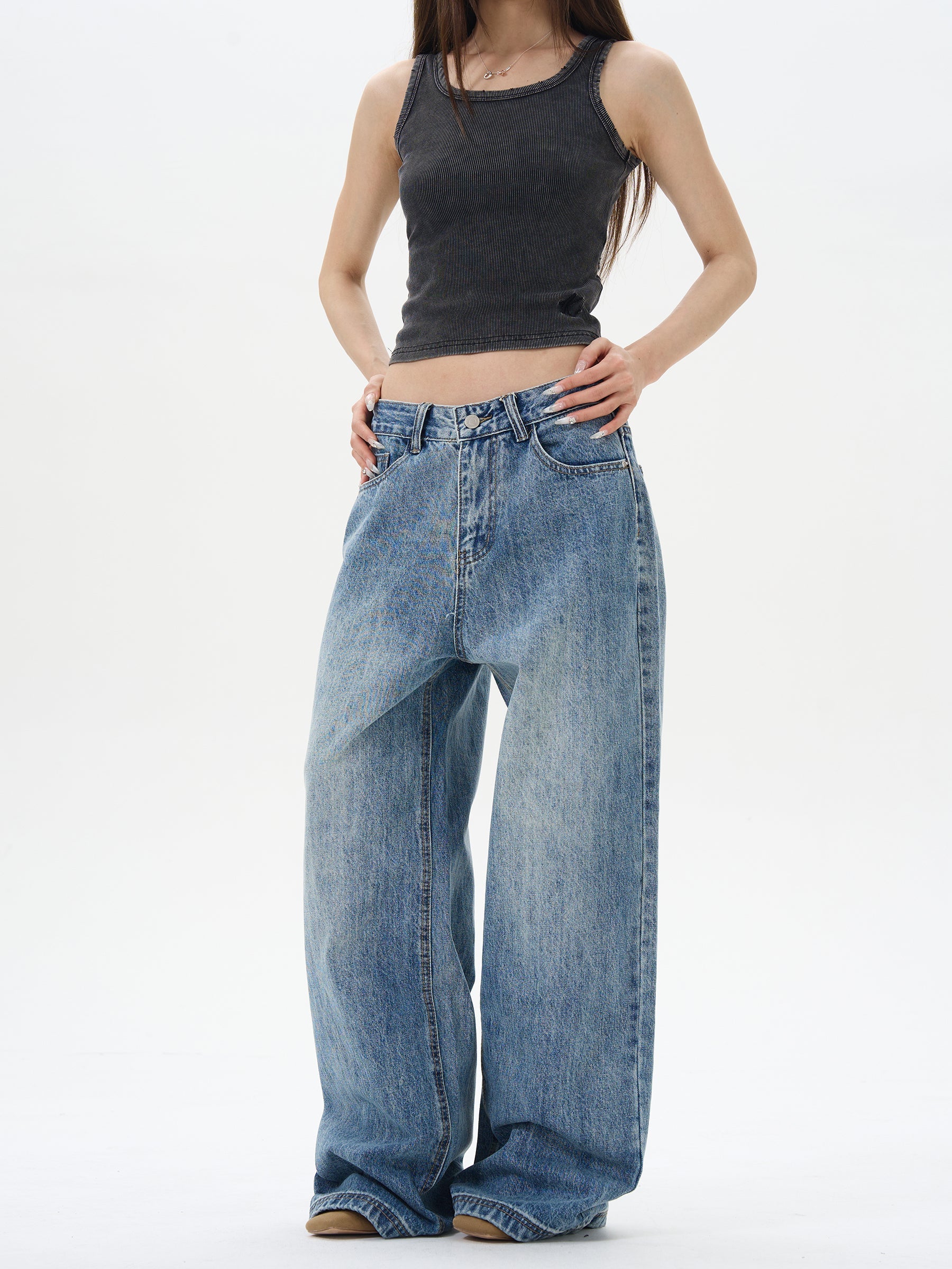 Vintage Wide Leg Baggy Jeans