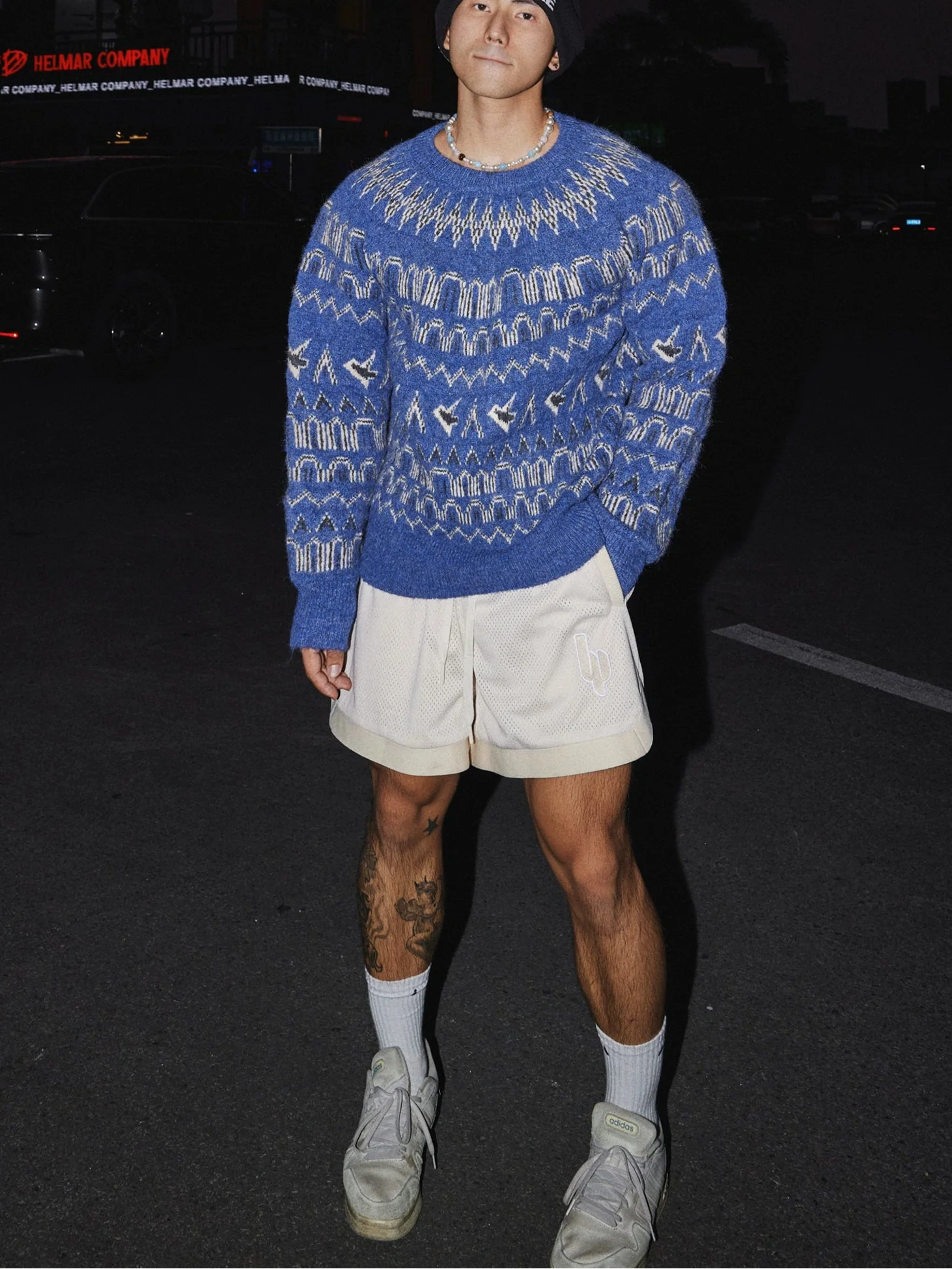 Geometric Jacquard Knit Sweater