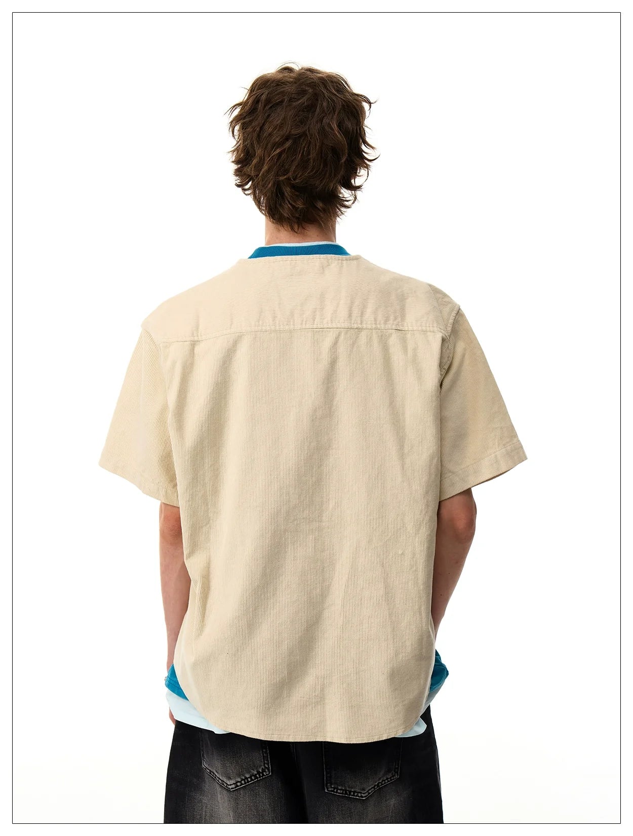Cali Script Corduroy Baseball Shirt