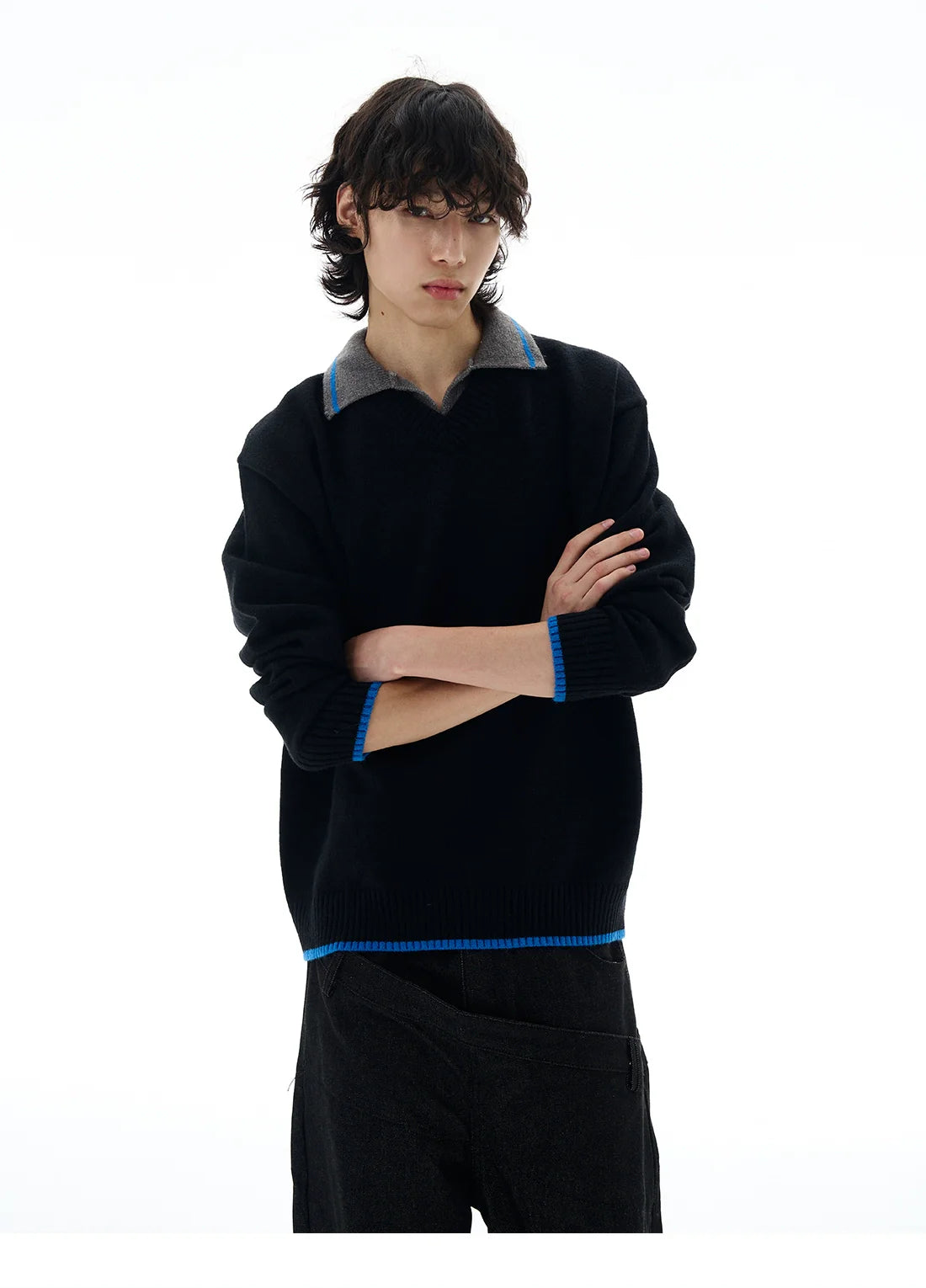 Midnight Edge Collar Sweater