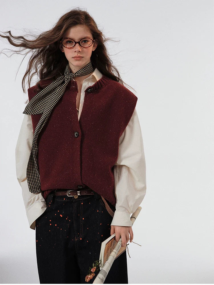 Knit Vest with White Button-Down