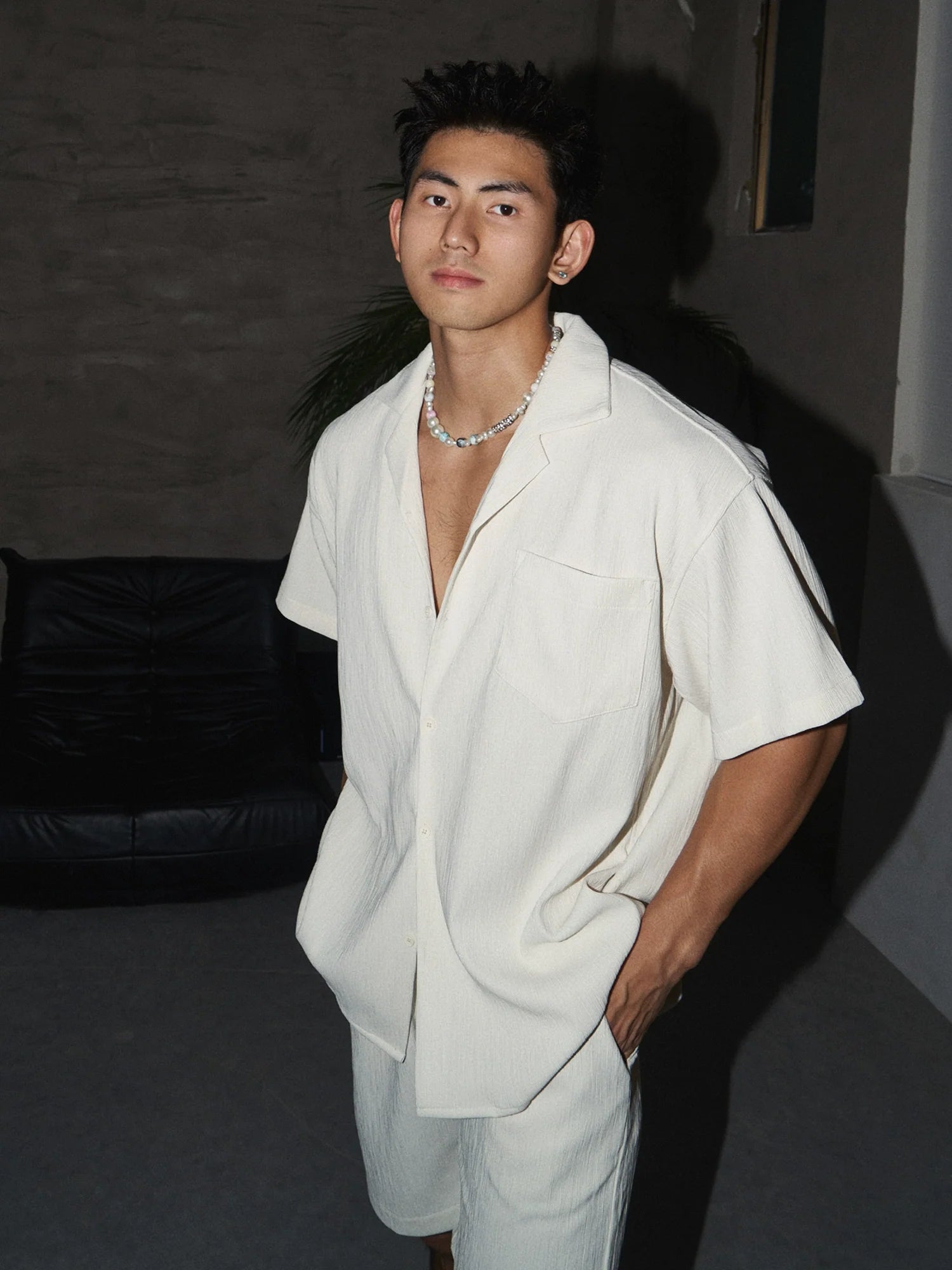 White Linen Two-Piece Set