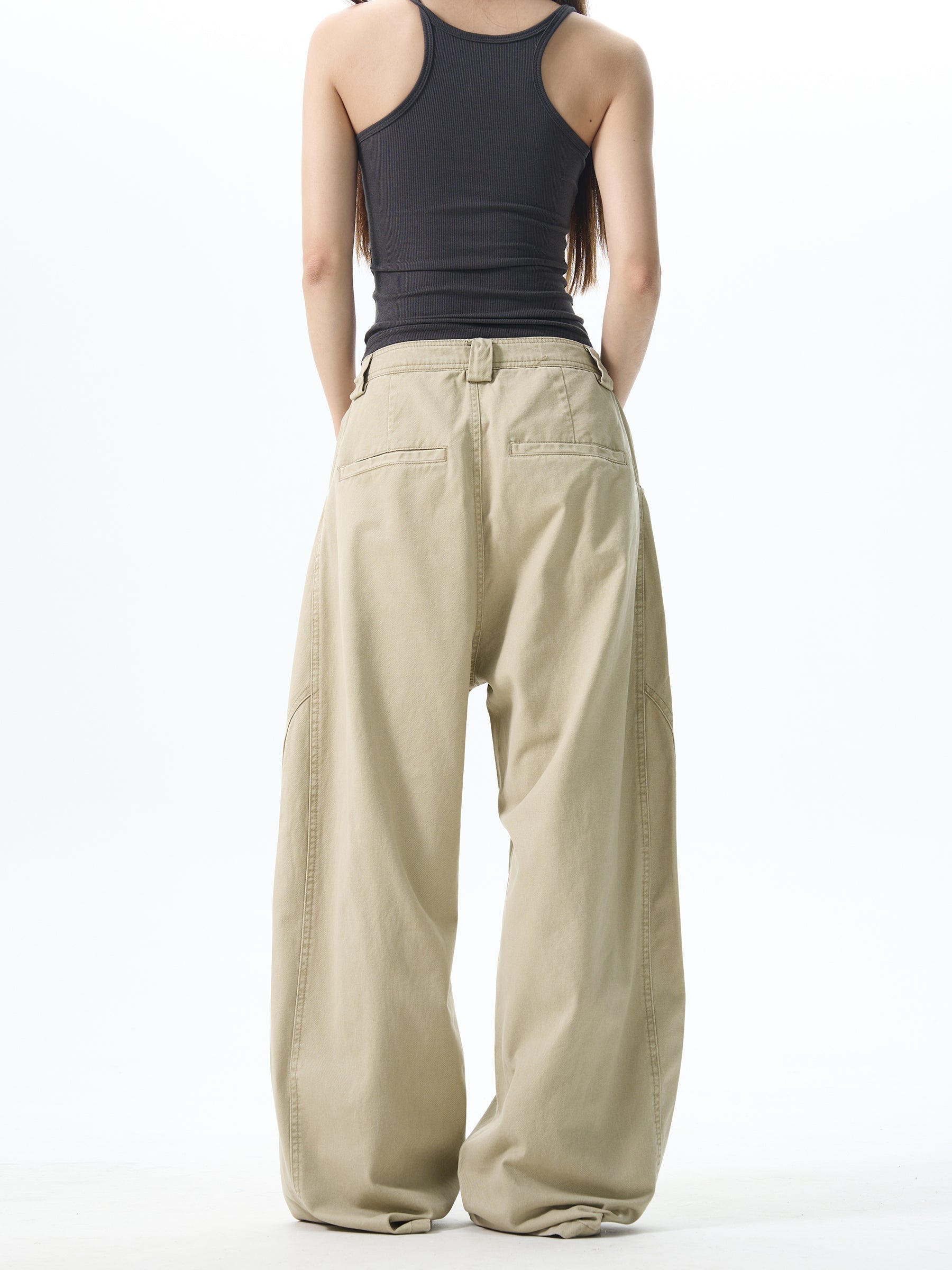 Cargo Wide Leg Canvas Pants