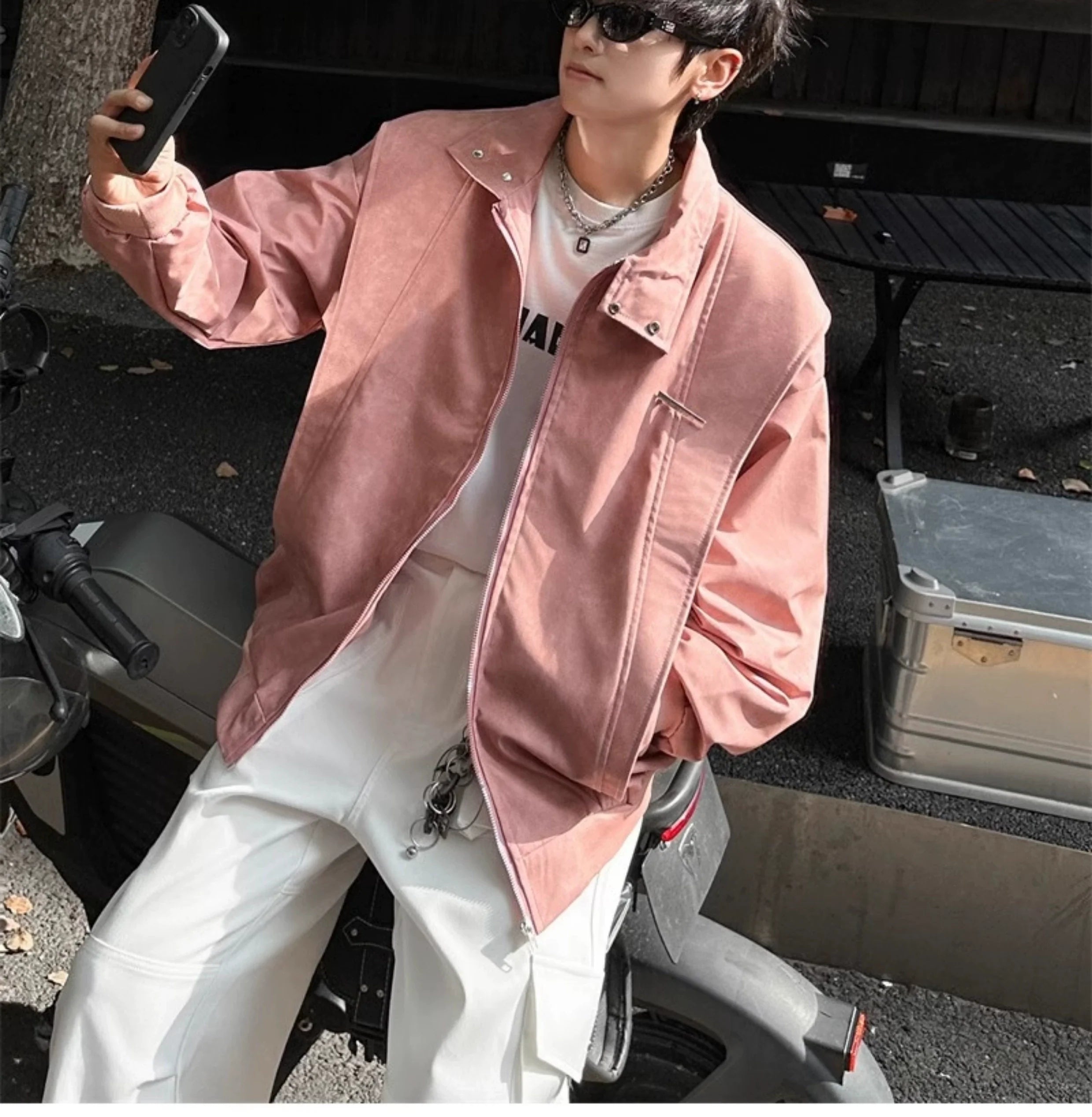 Oversized  Vintage Zip-Up Jacket