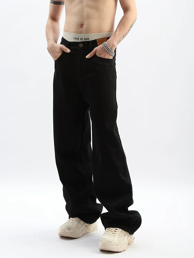 Midnight Drape Wide-Leg Jeans