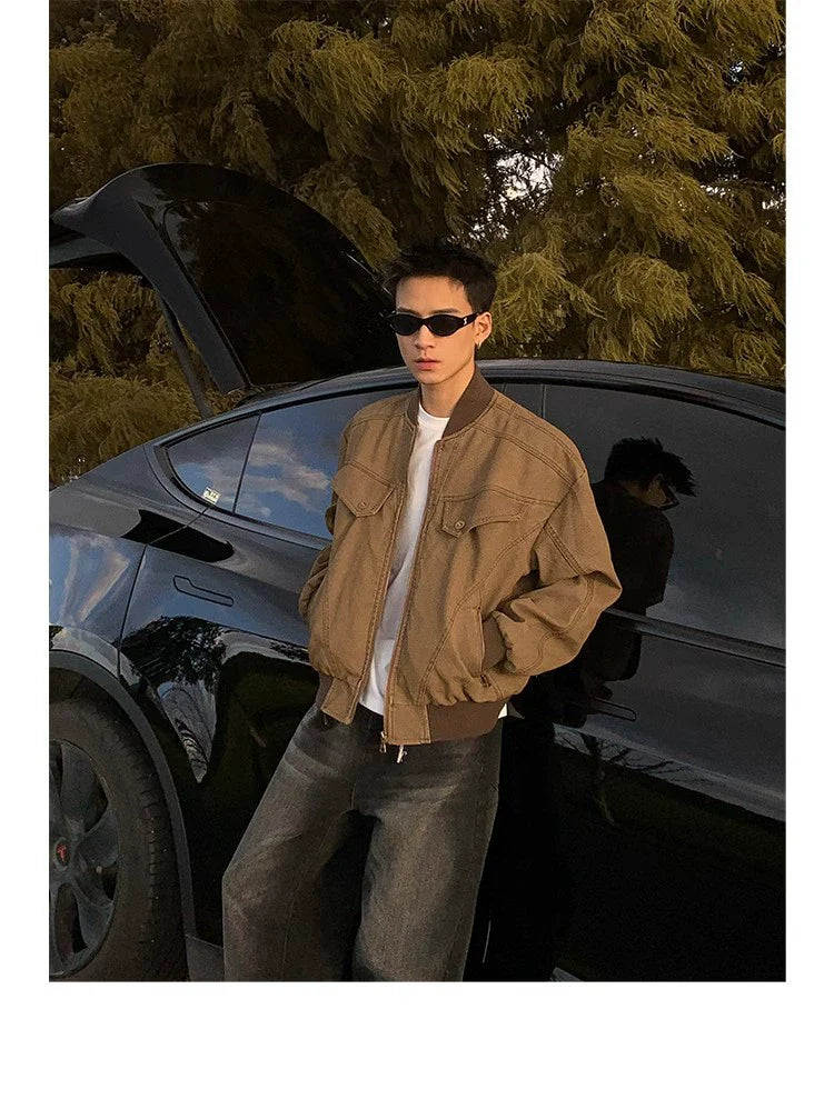 레트로 봄버 재킷