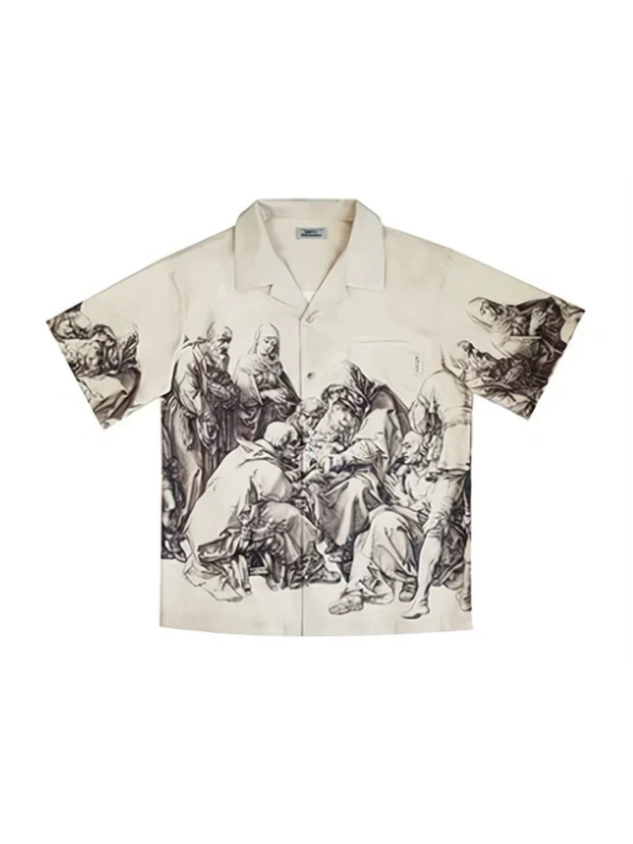 Saint Son Graphic Print Tee - chiclara