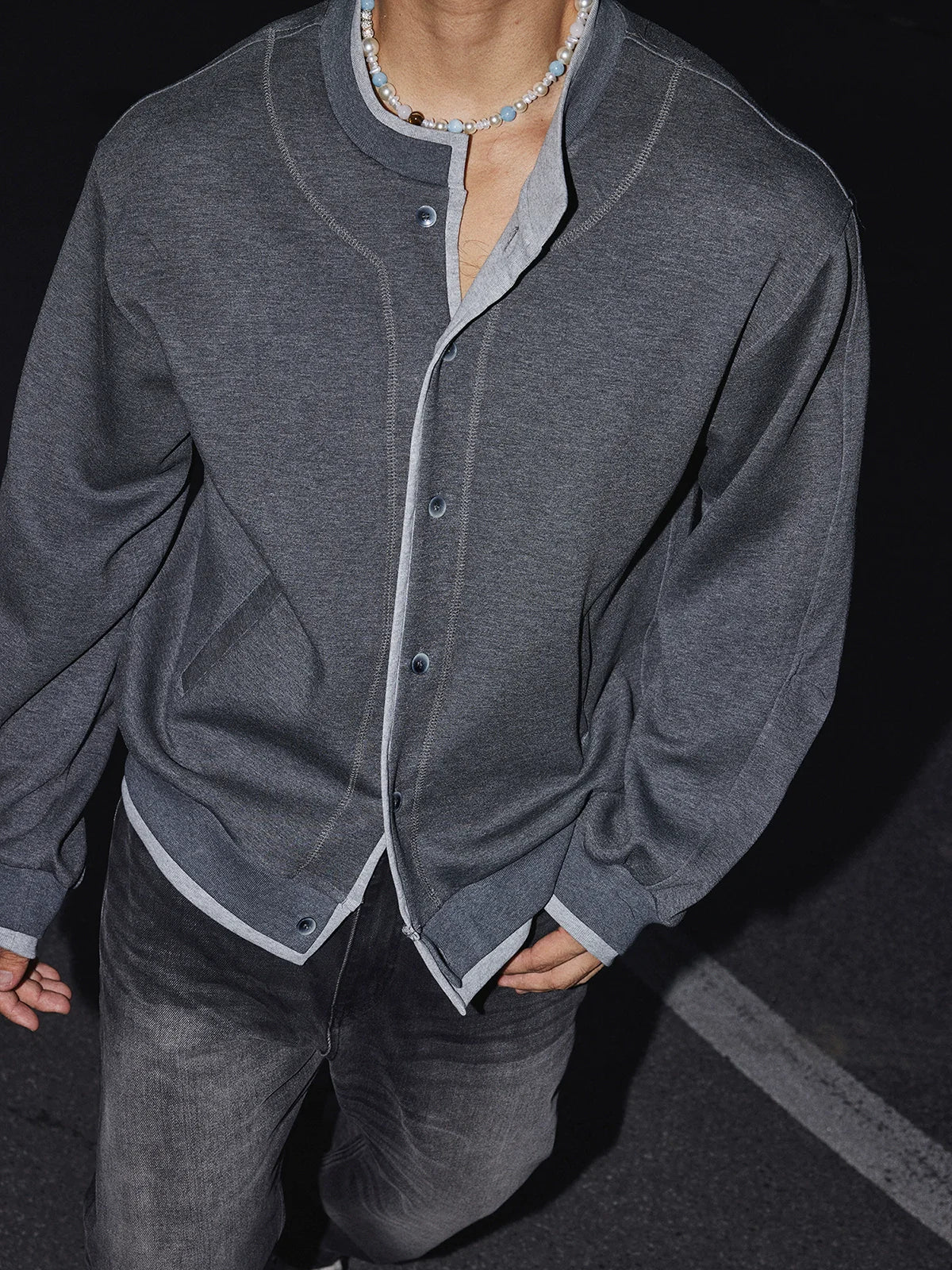 Shadowline Varsity Snap Cardigan