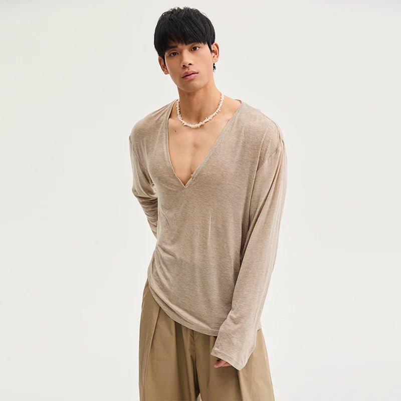 VeilCascade 딥 브이 드레이프 티