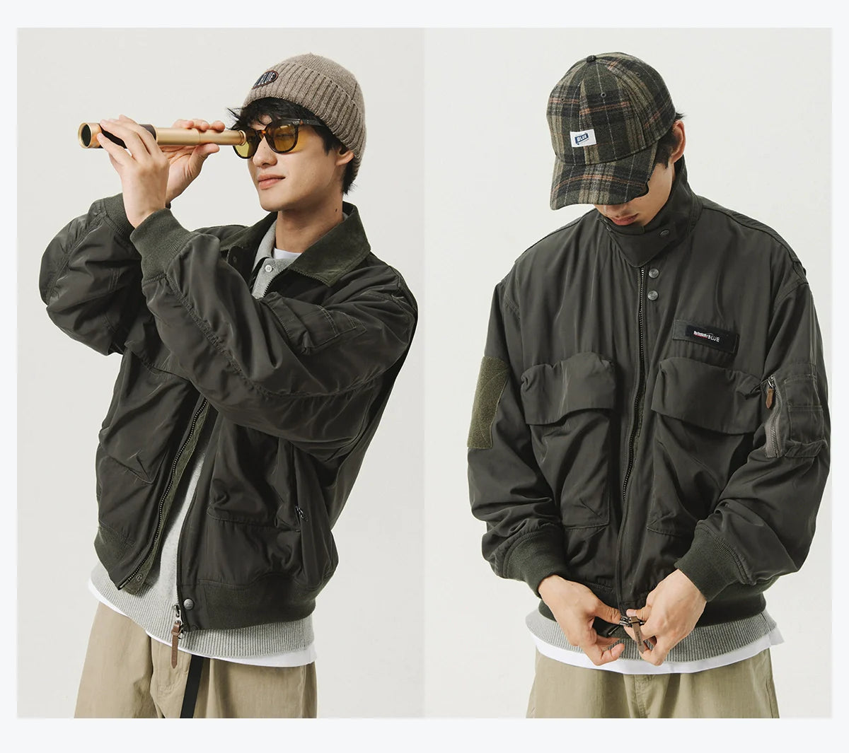 유틸리티 포켓 봄버 재킷