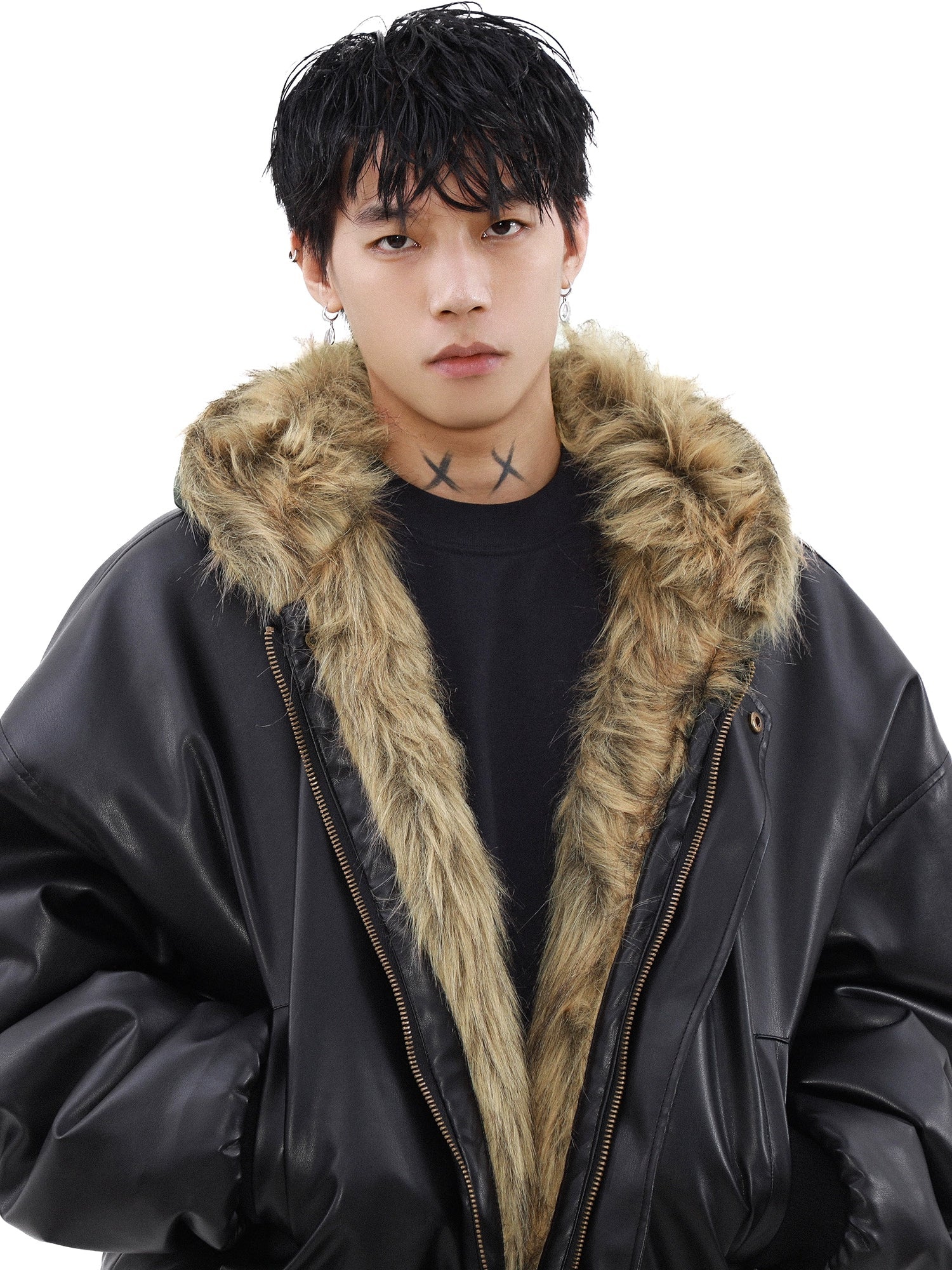 어번 프라울 인조 모피 보머