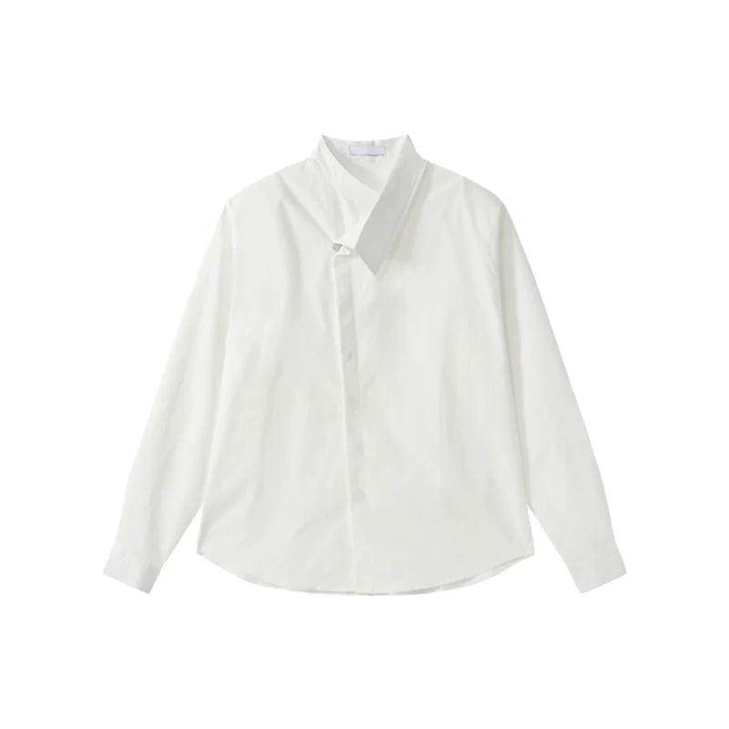 Asymmetric Collar Dress Shirt