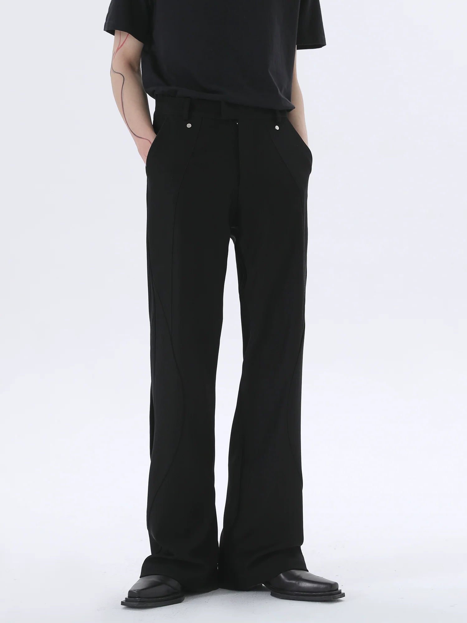 Black Wide-Leg Trousers