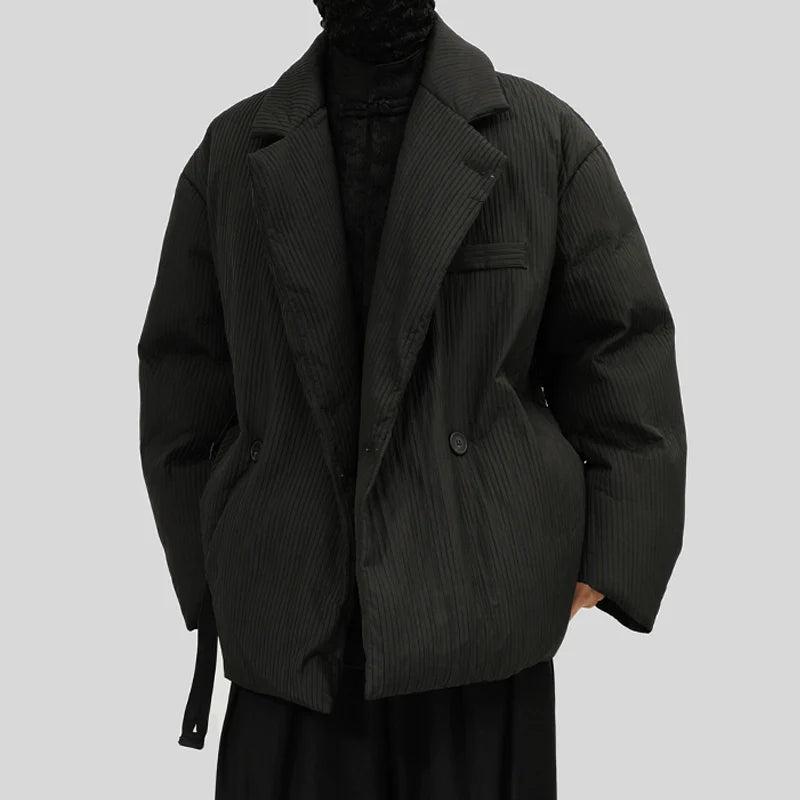 Asymmetrical Quilted Down Blazer