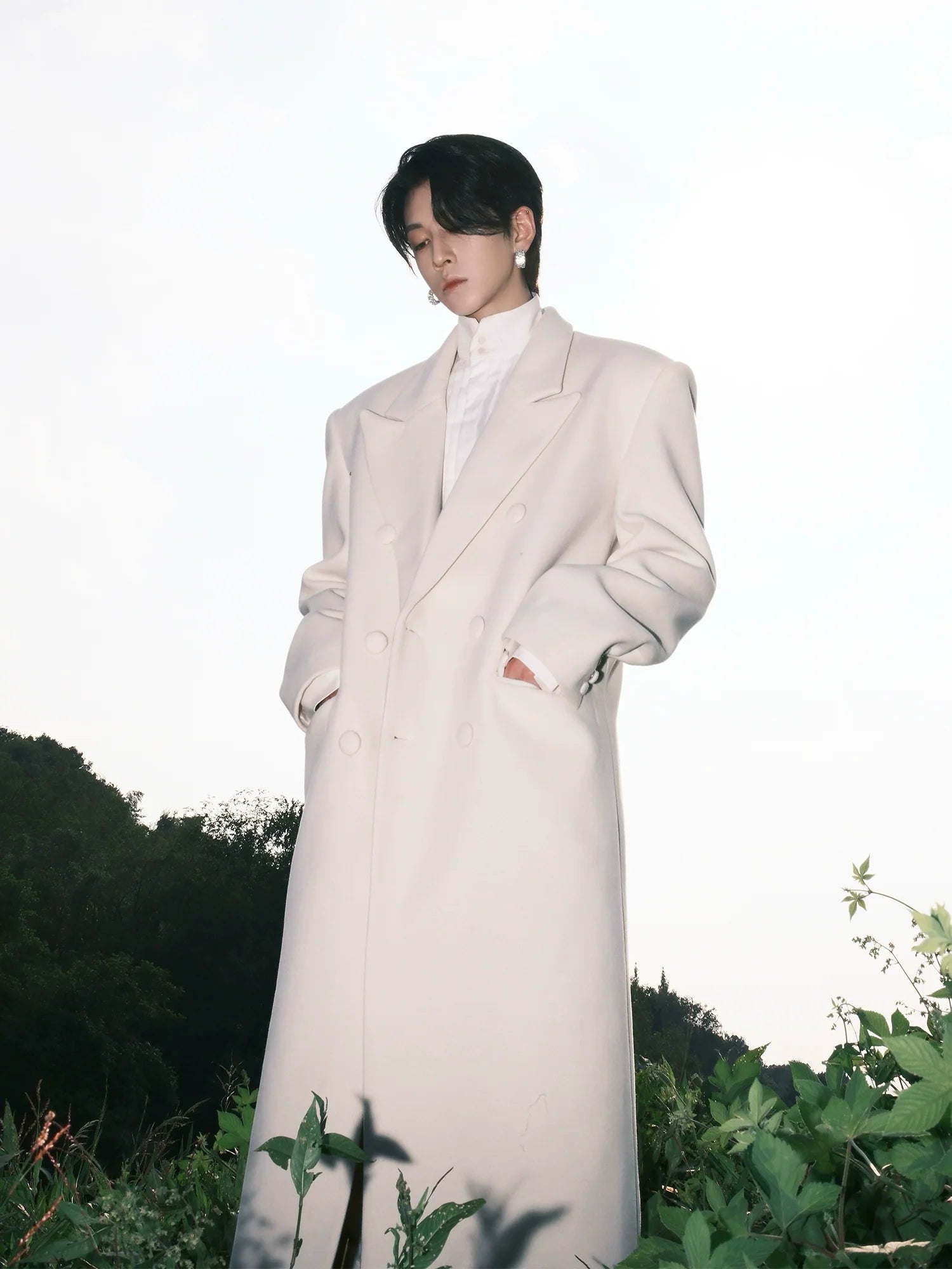 아이보리 이클립스 울 오버코트
