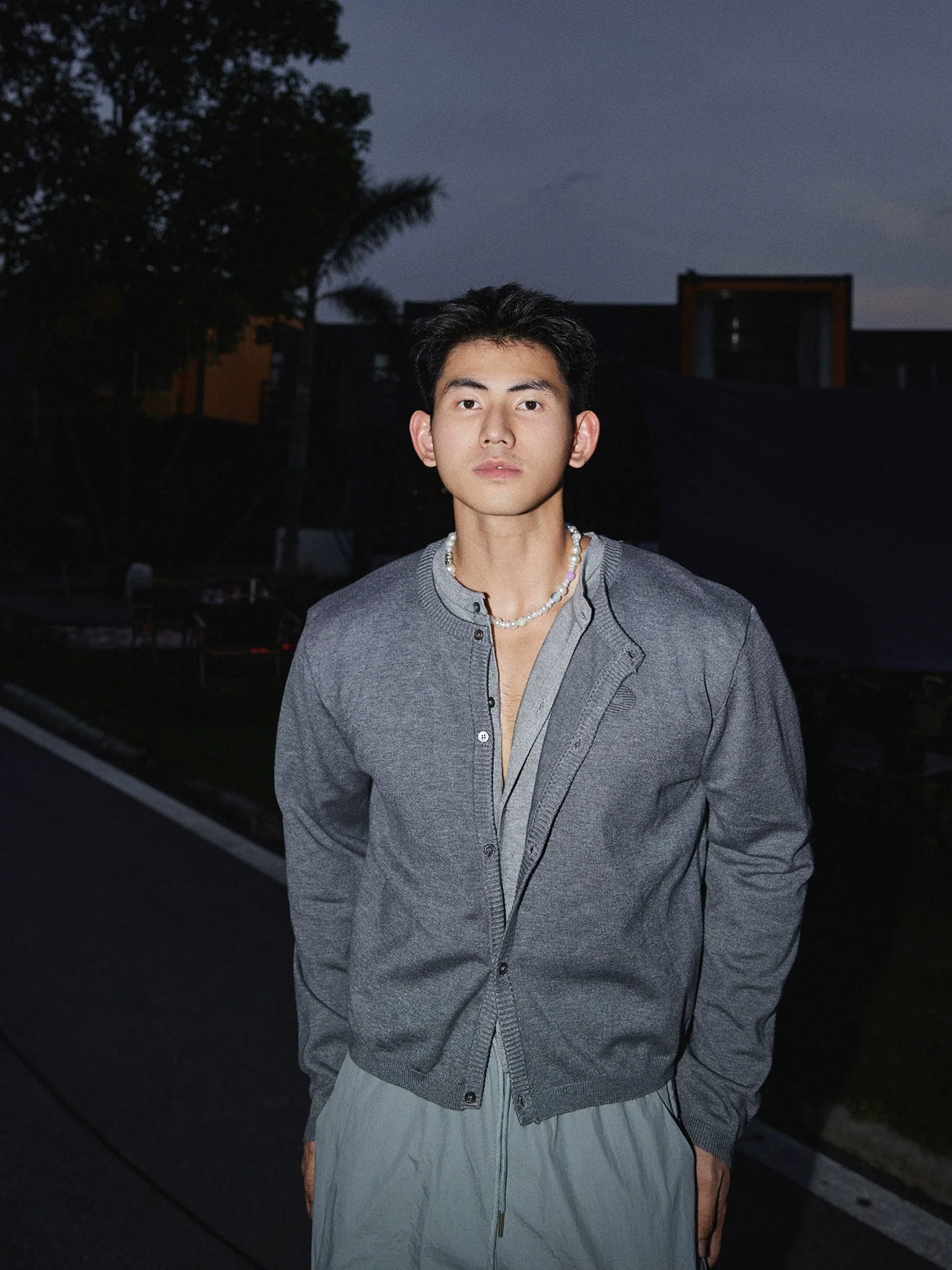 Casual Knit Button Layered Cardigan