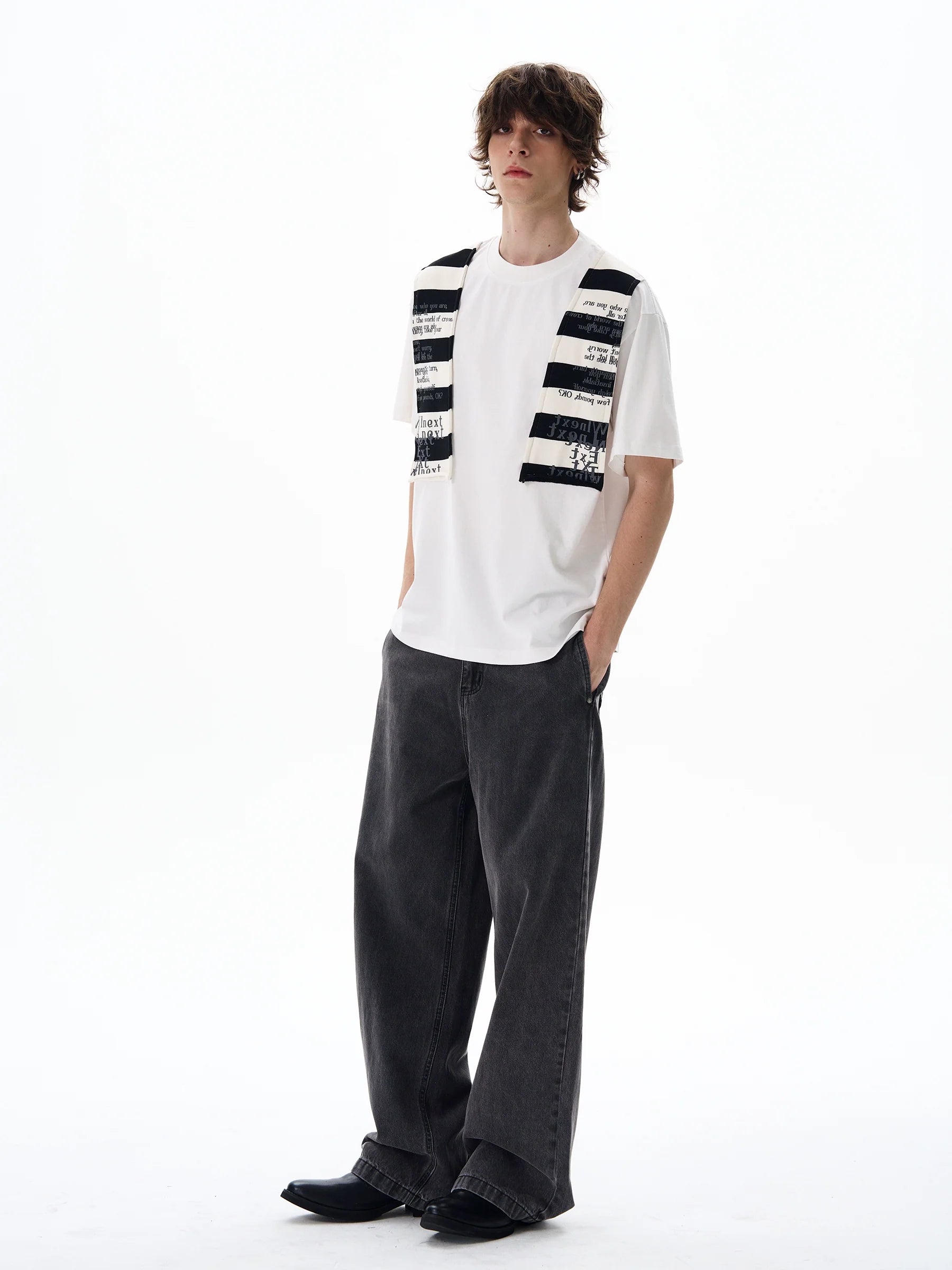 Graphic Stripe Patchwork Tee