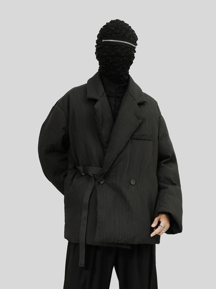 Asymmetrical Quilted Down Blazer