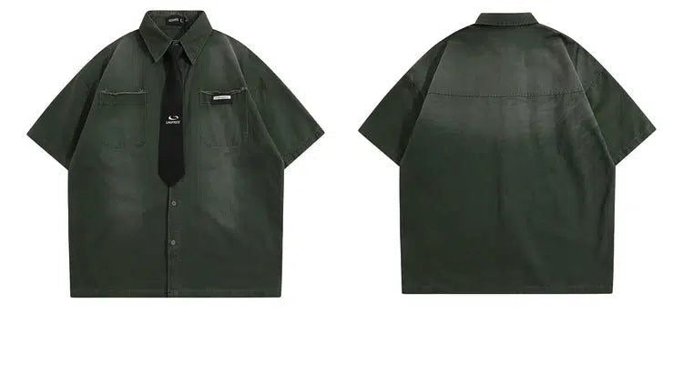 Washed Denim Work Shirt