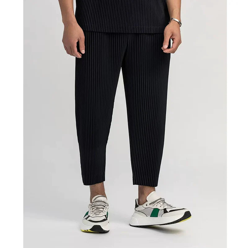 Pleated Cropped Pants