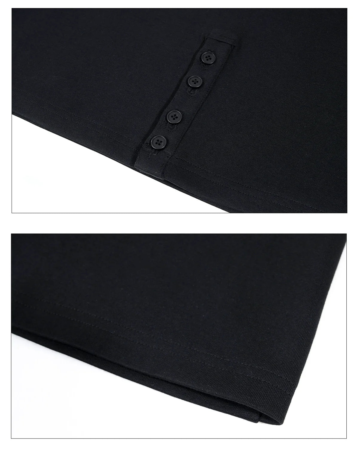 Plume Collar Button Henley Top