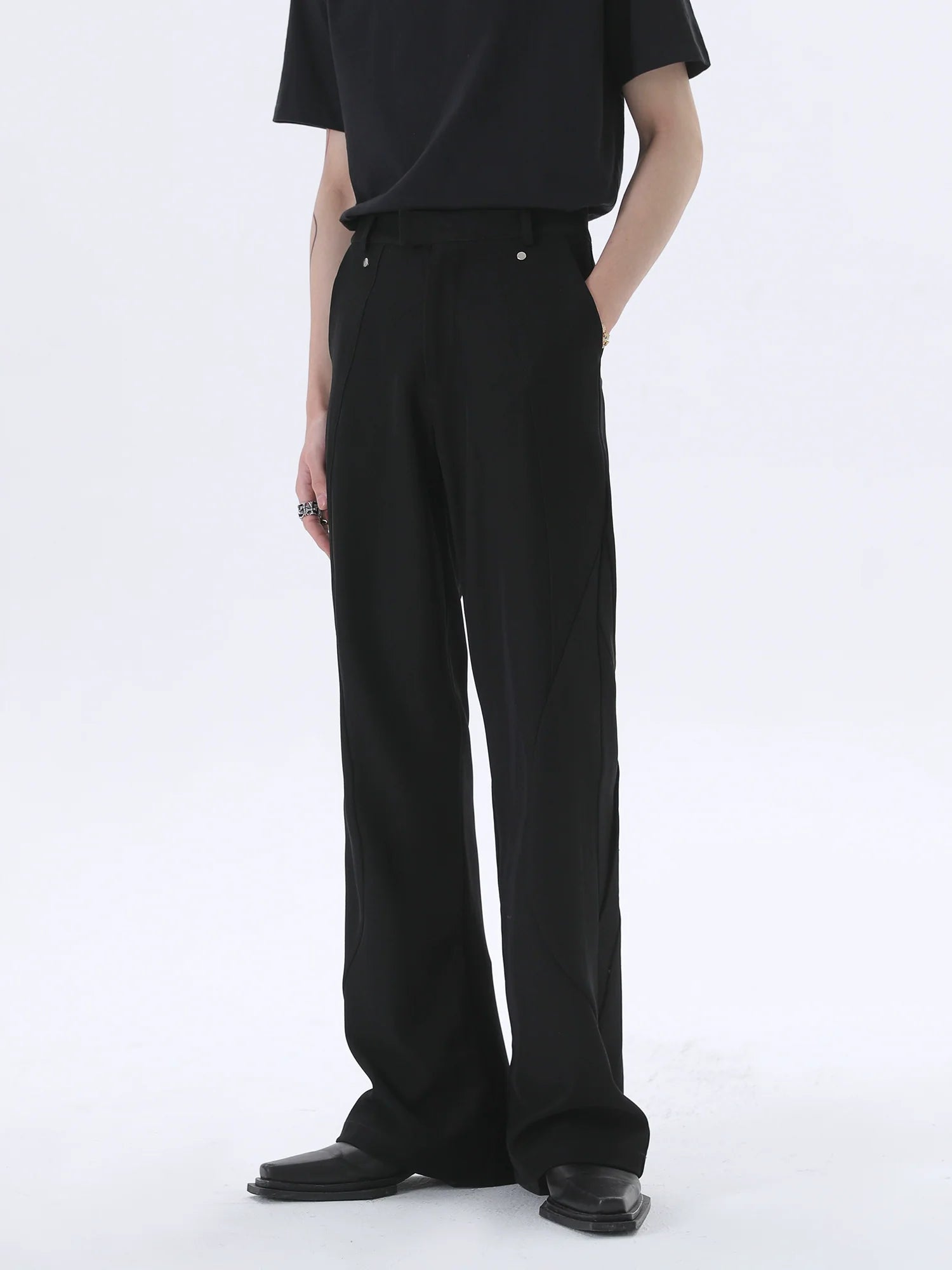 Black Wide-Leg Trousers