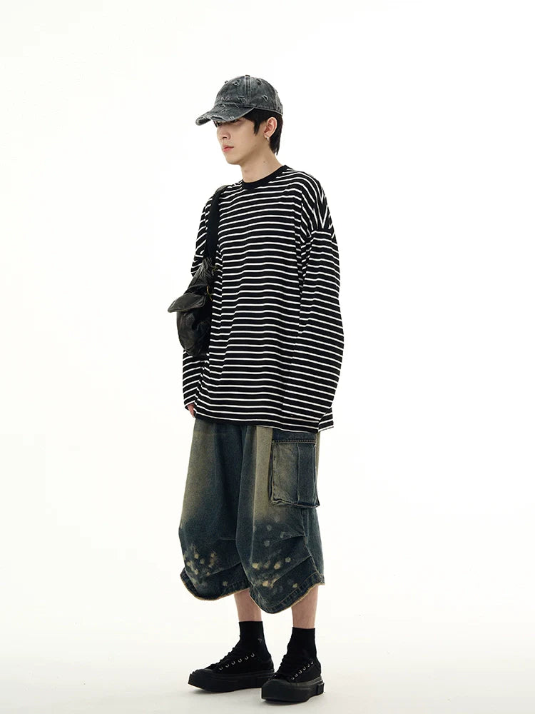 모노웨이브 스트라이프 스트리트 티셔츠