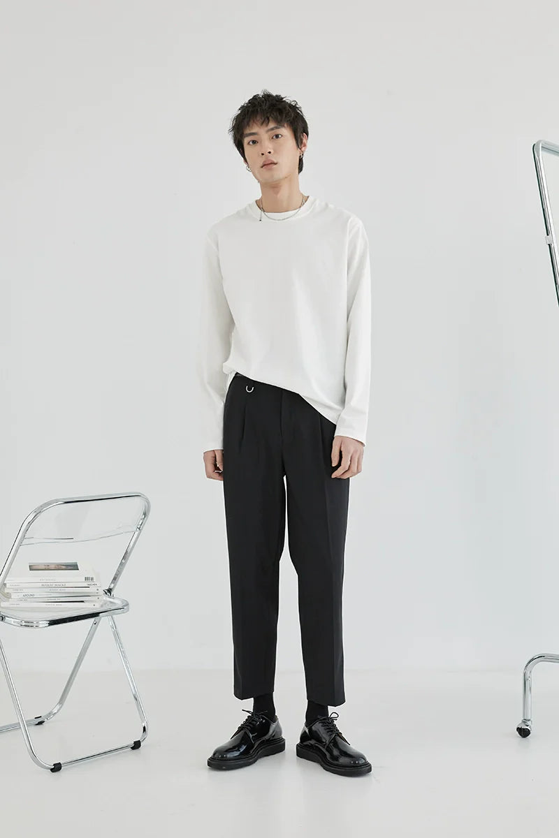더블 플리츠 컴포트 드레스 팬츠