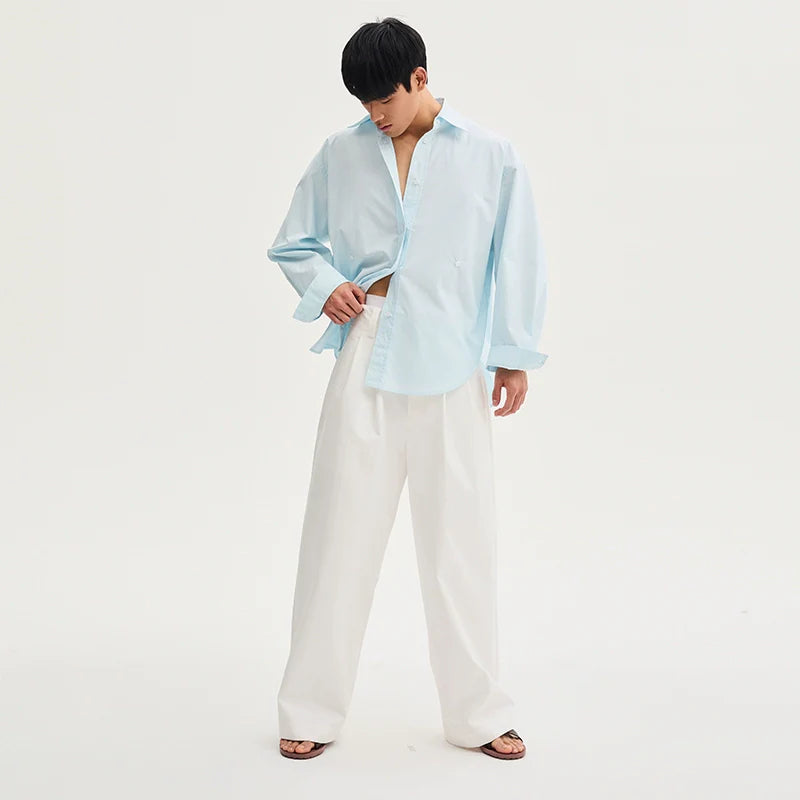 AzureDrift Oversized Breeze Shirt