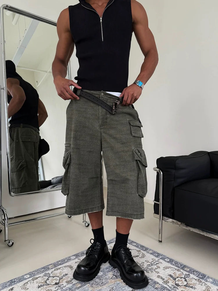 Loose Fit Cargo Shorts Men