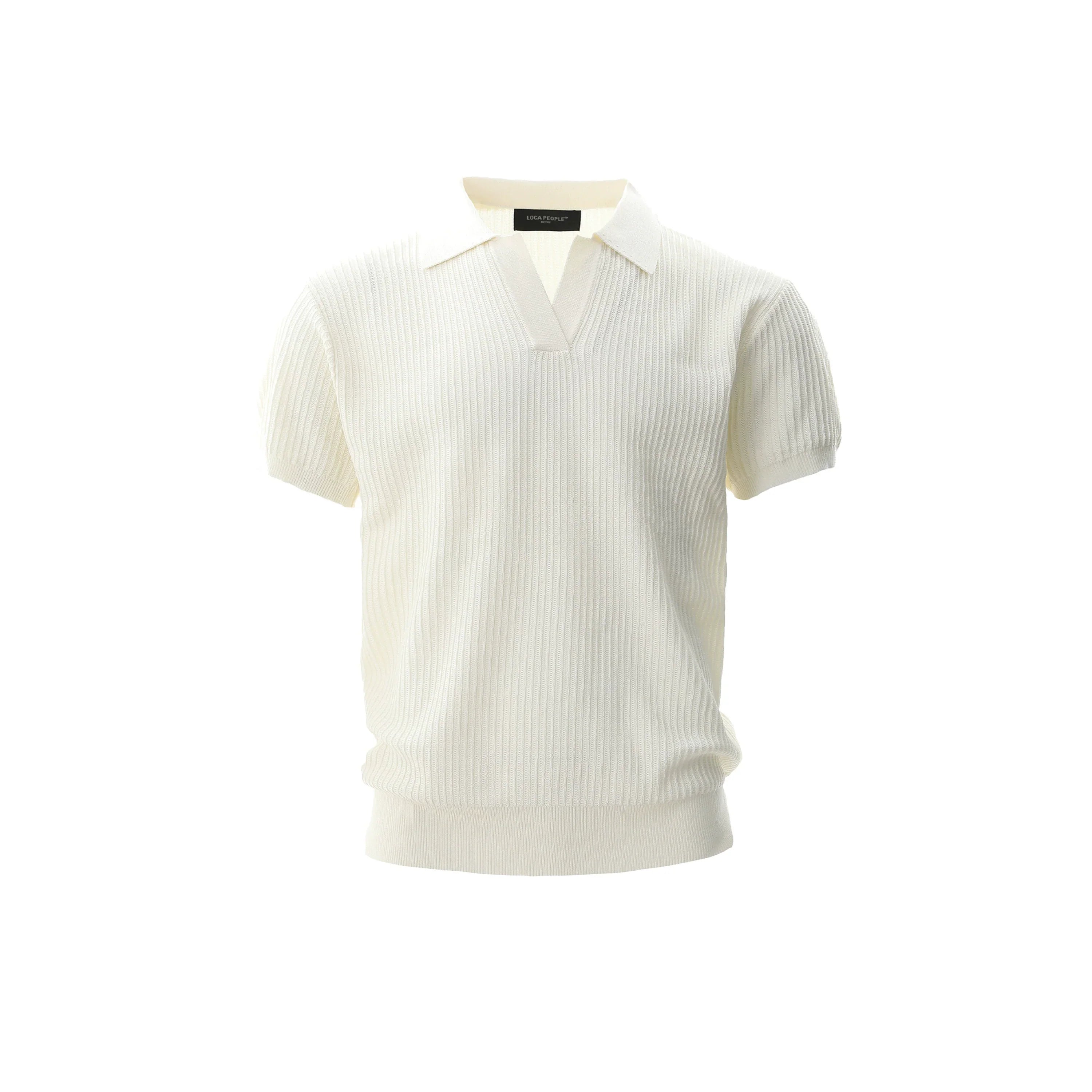 Noir Ridge Knit Polo Shirt