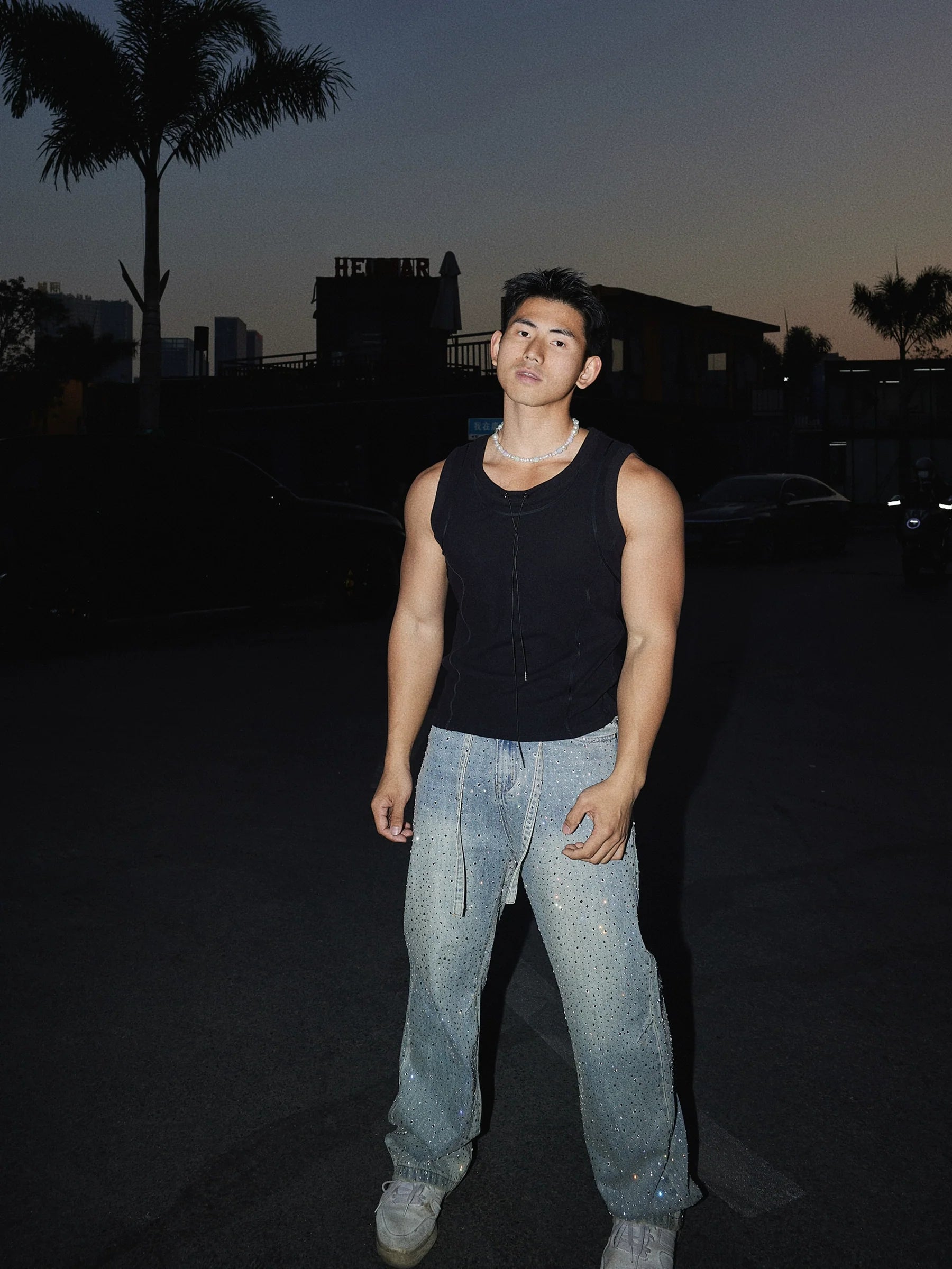 Drawstring Muscle Tank Top