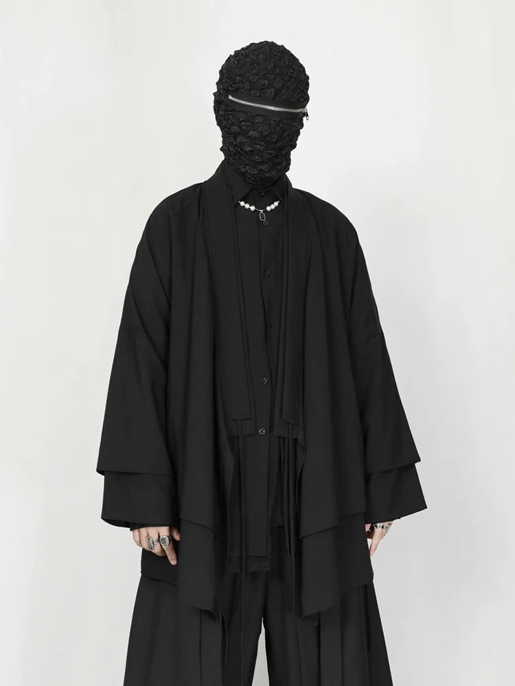 Oversized Black Kimono Cardigan