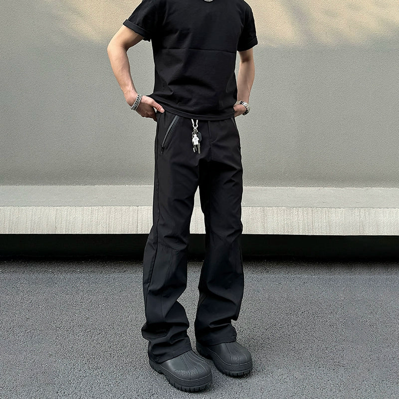Cipher Jet Black Zip-Pocket Utility Trousers