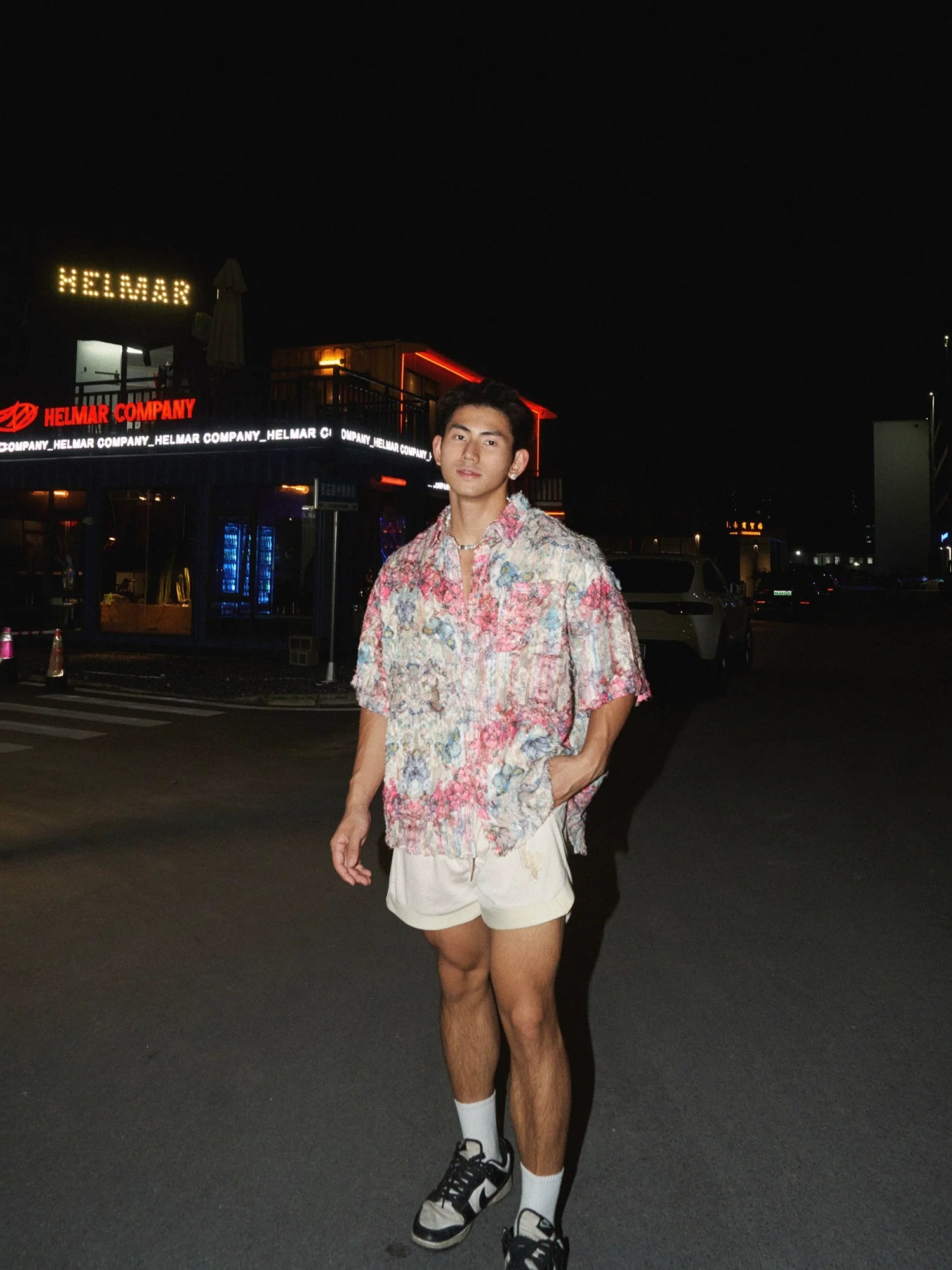 Pastel Watercolor Floral Button Shirt