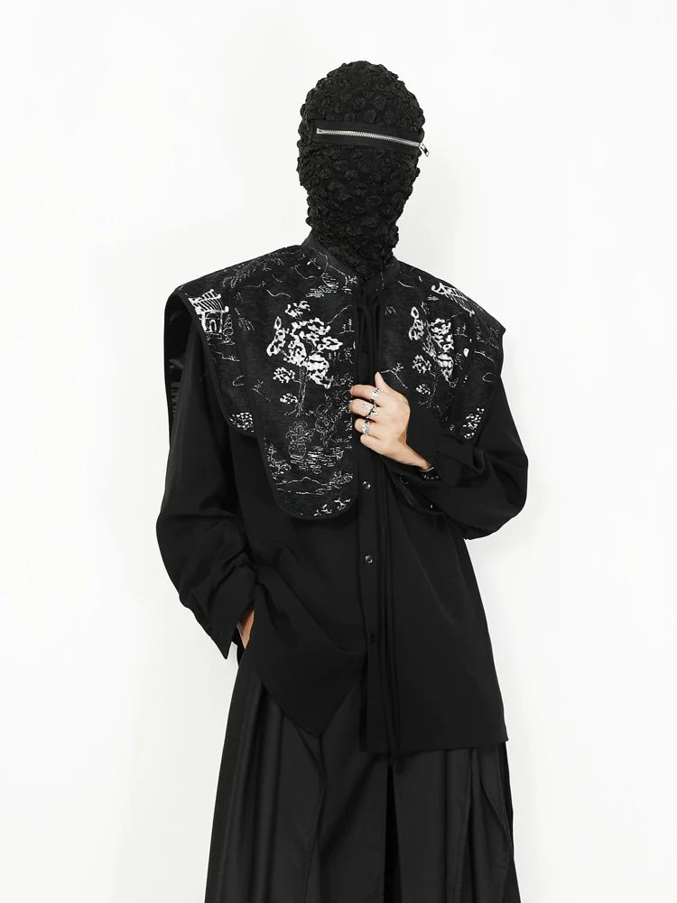Embroidered Cape Shirt