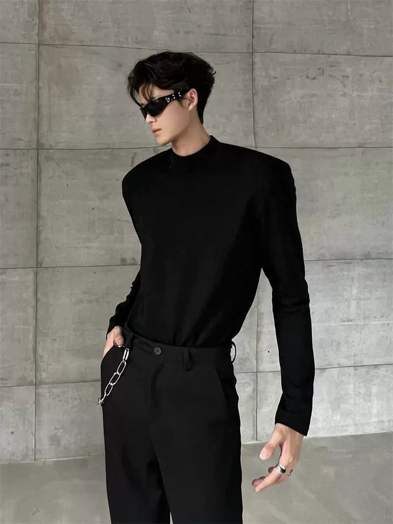 Structured Mock Neck Sweater