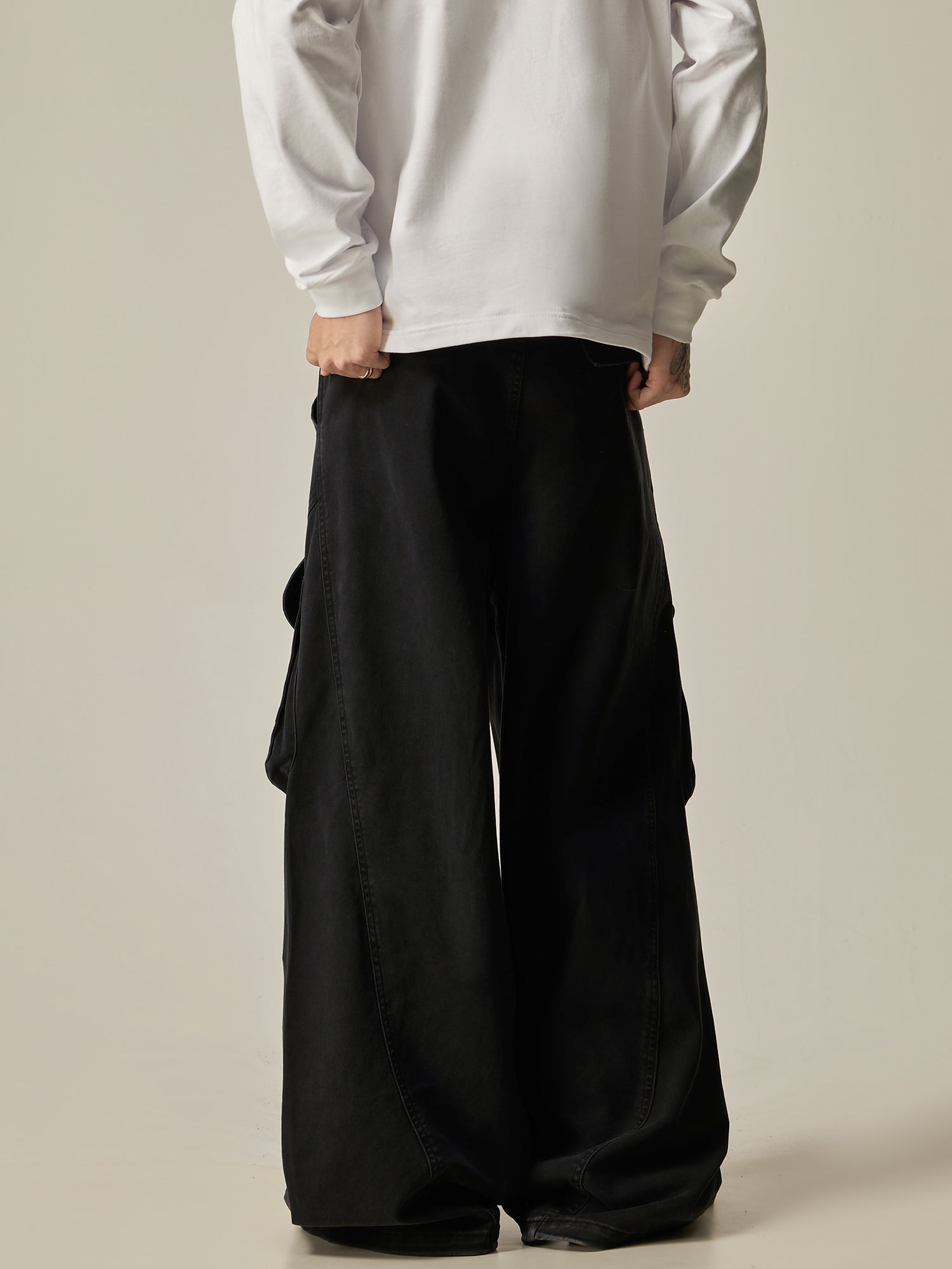 Olive Wide Leg Combat Pants