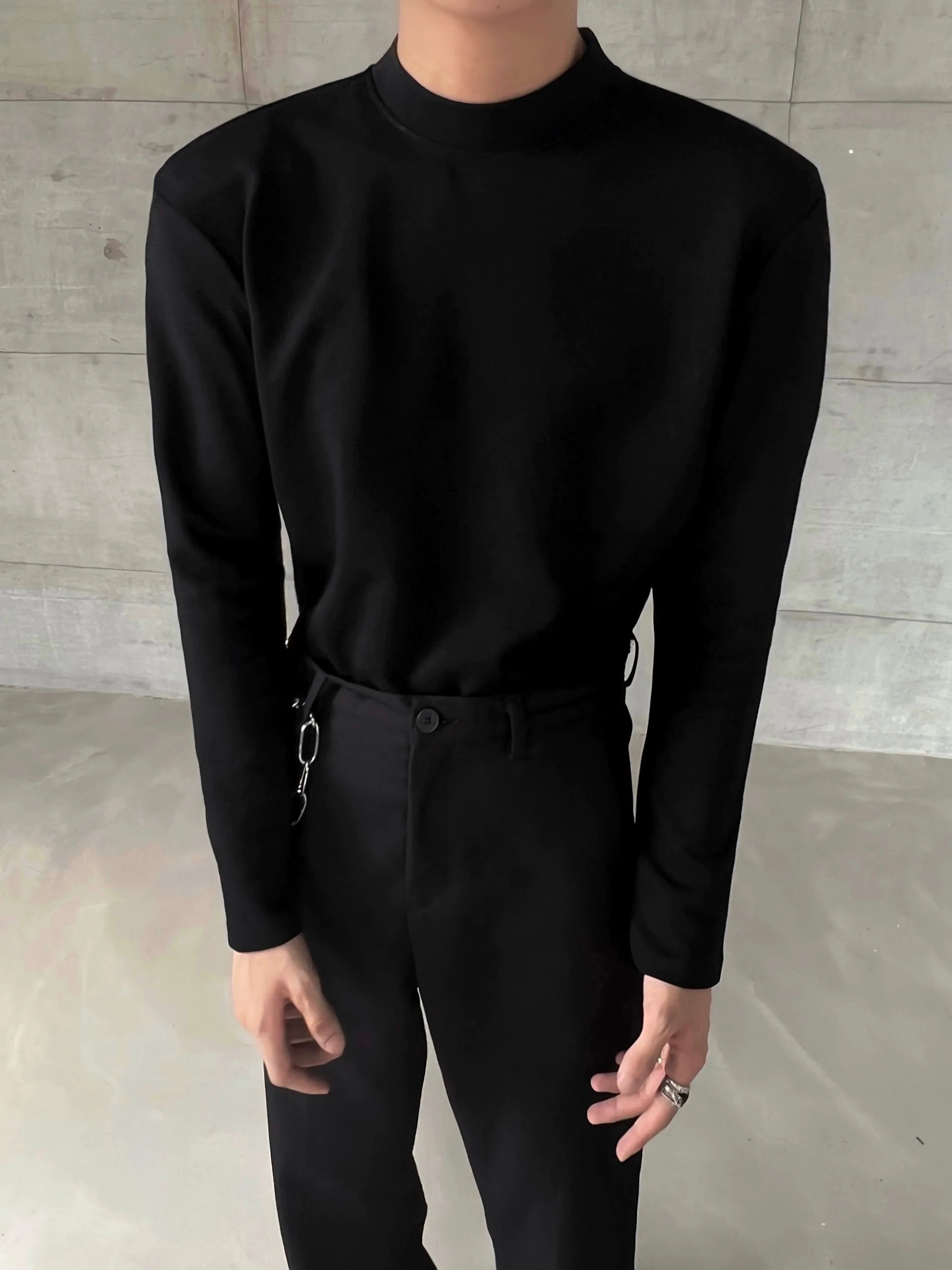 Structured Mock Neck Sweater
