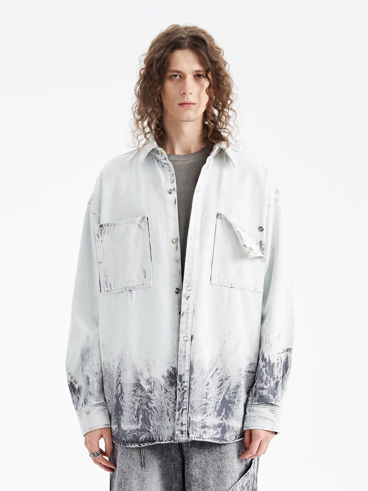 Bleached Denim Oversize Shirt