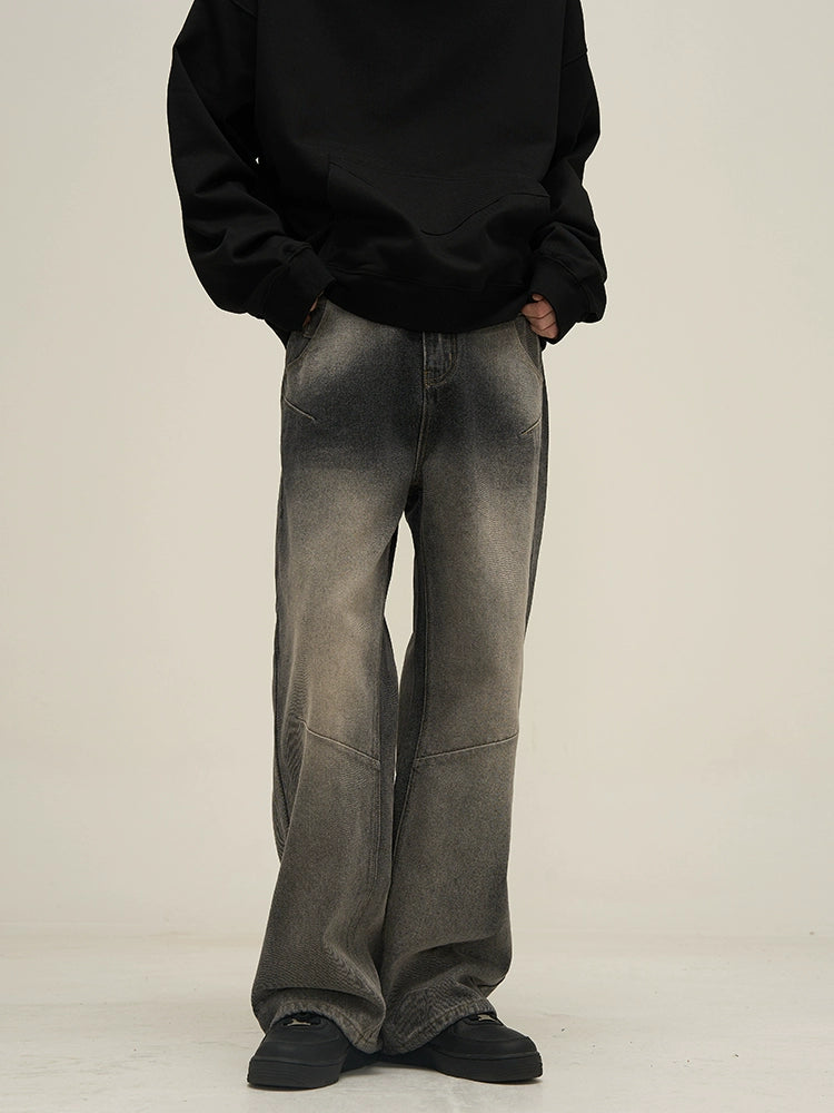 Classic Fit Straight Denim Jeans - chiclara