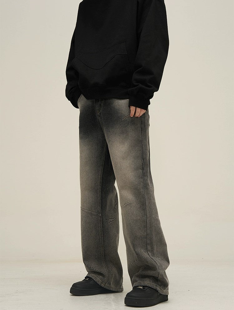 Classic Fit Straight Denim Jeans - chiclara