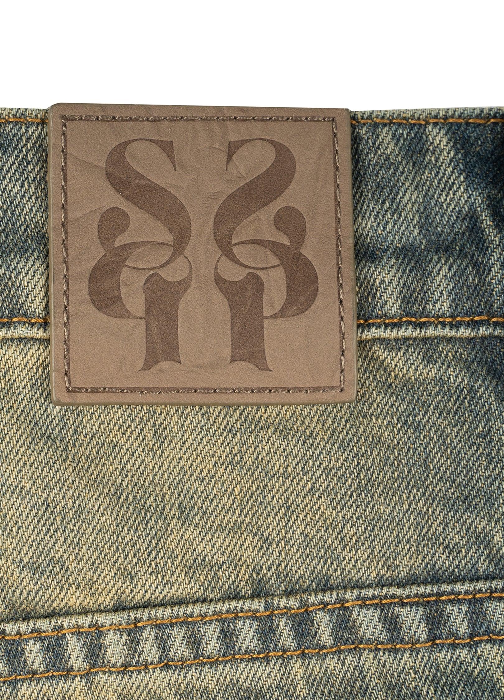 Retro-Inspired Wide Leg Denim Jeans - chiclara