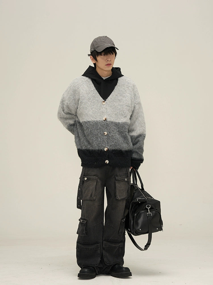 Urban Edge Wide-Leg Cargo Denim Jeans - chiclara