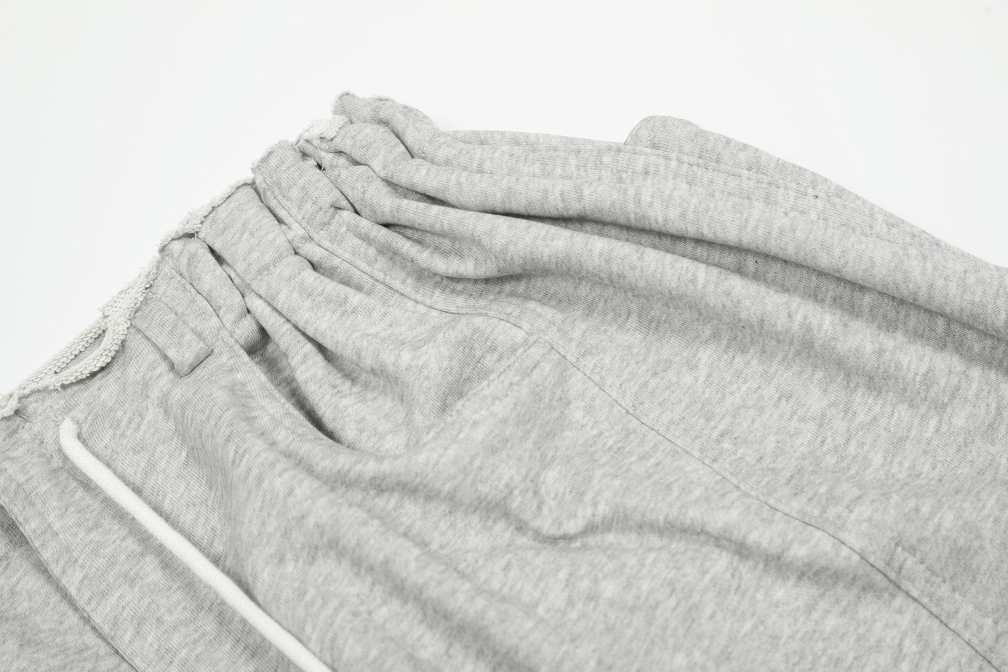 Middle Spliced Wide-Leg Drawstring Sweatpants